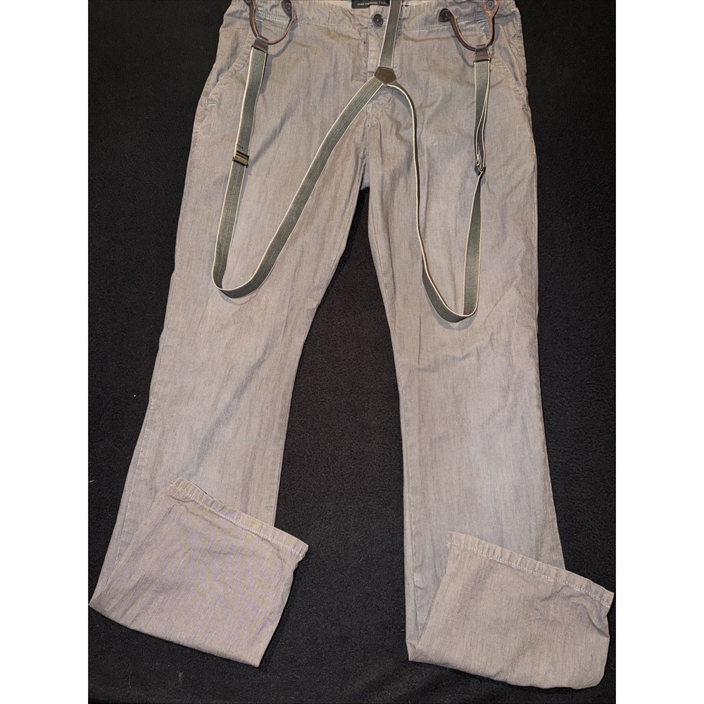 John Varvatos USA Suspender Pants Wide Leg With Suspenders Mens 32x32